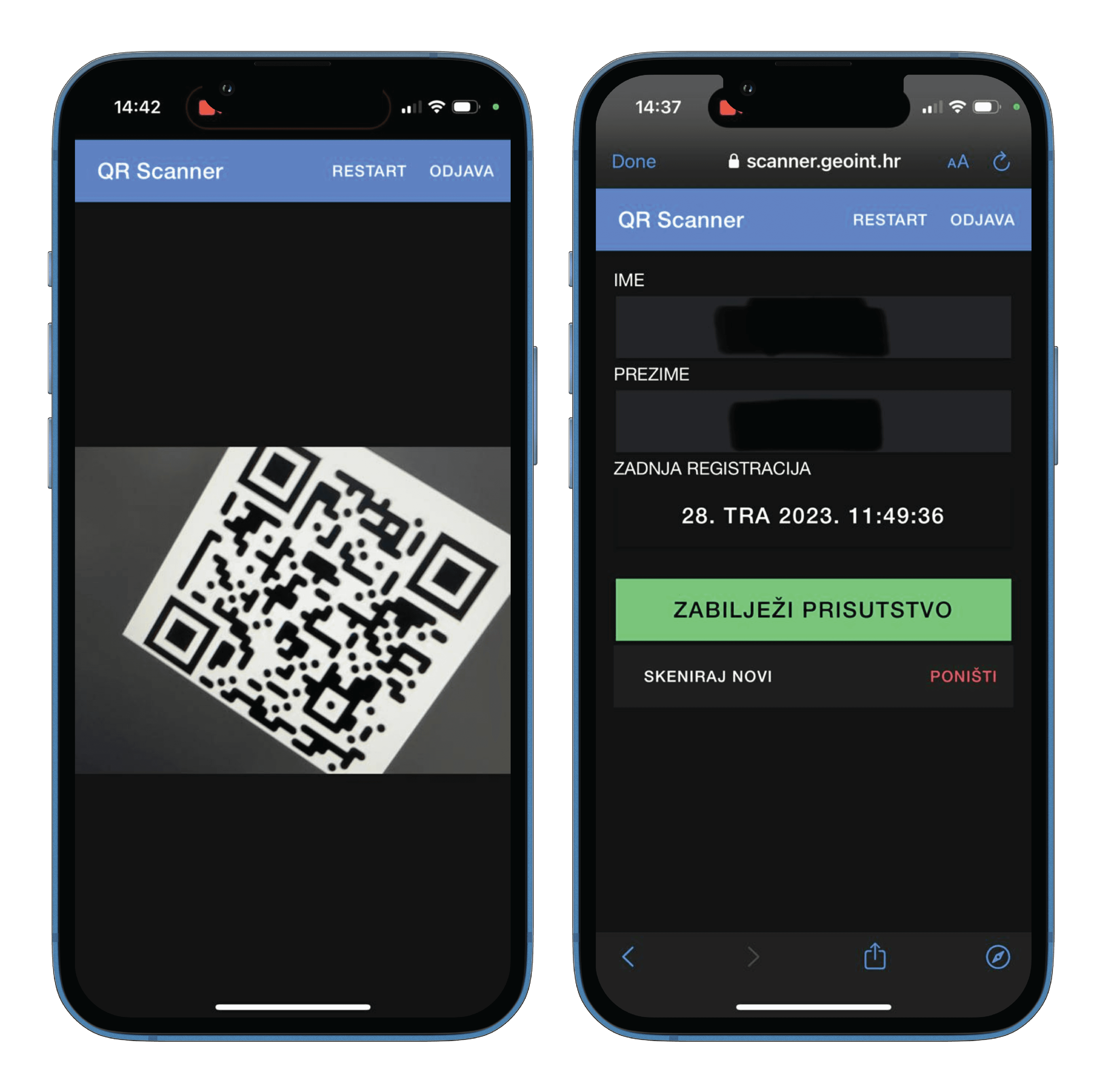 QR-code attendance tracking at CROSS 18